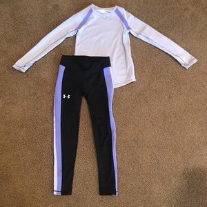 Girls (size Youth Small) Under Armour Set